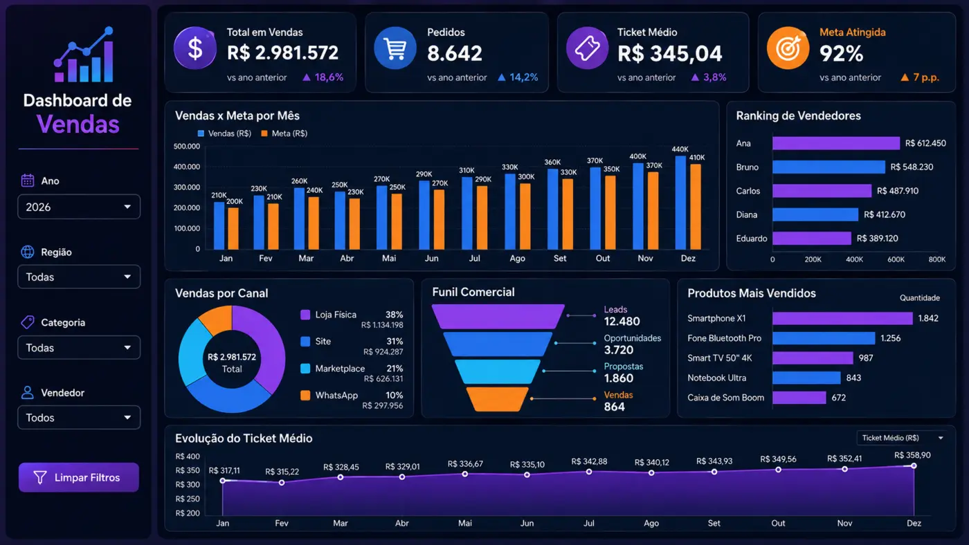 Dashboard de Vendas