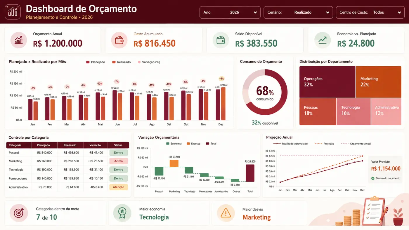 Dashboard de Orçamento